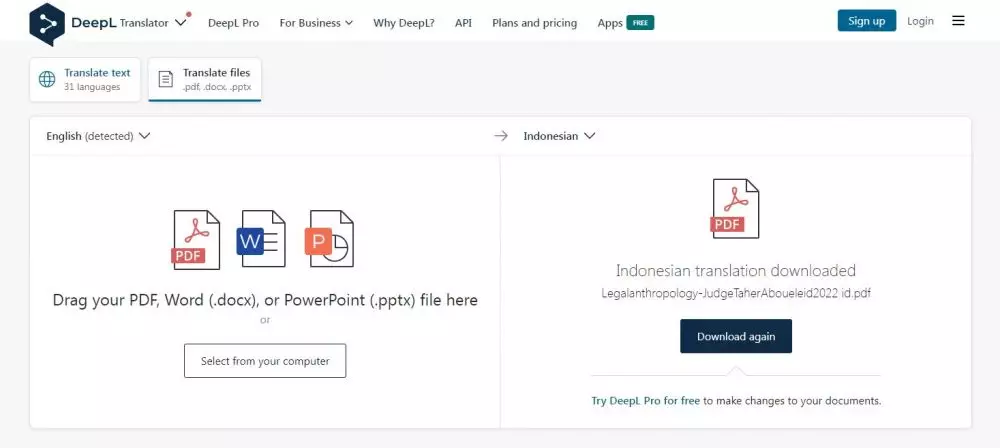 Cara Terbaru Translate File Dokumen dan Jurnal Bahasa Asing ke Bahasa Indonesia Cuma Sekali Klik