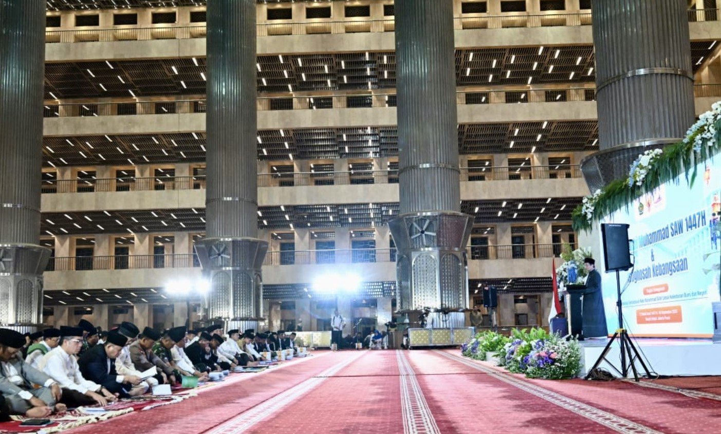 Di Hadapan Presiden RI dan para Jemaah, Menag Kenalkan Konsep Ekoteologi dalam Peringatan Maulid Nabi 1447 H Tingkat Negara di Masjid Istiqlal