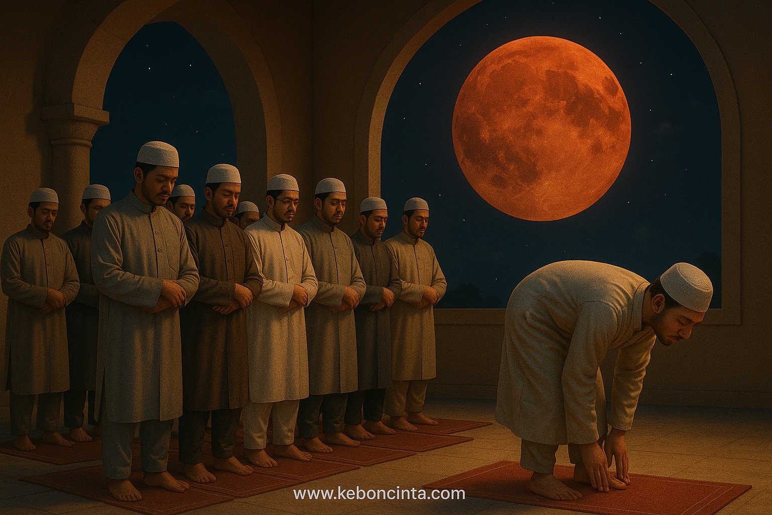 Tuntunan Sholat Gerhana Bulan (Khusuf): Panduan Praktis Niat hingga Doa
