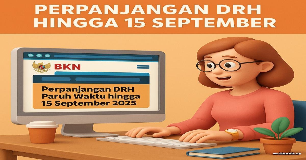 Resmi Diperpanjang! Jadwal Pengisian DRH PPPK Paruh Waktu 2025 Terbaru hingga 15 September