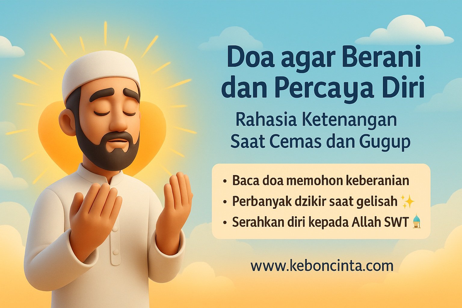 Doa agar Berani dan Percaya Diri: Rahasia Ketenangan Saat Cemas dan Gugup