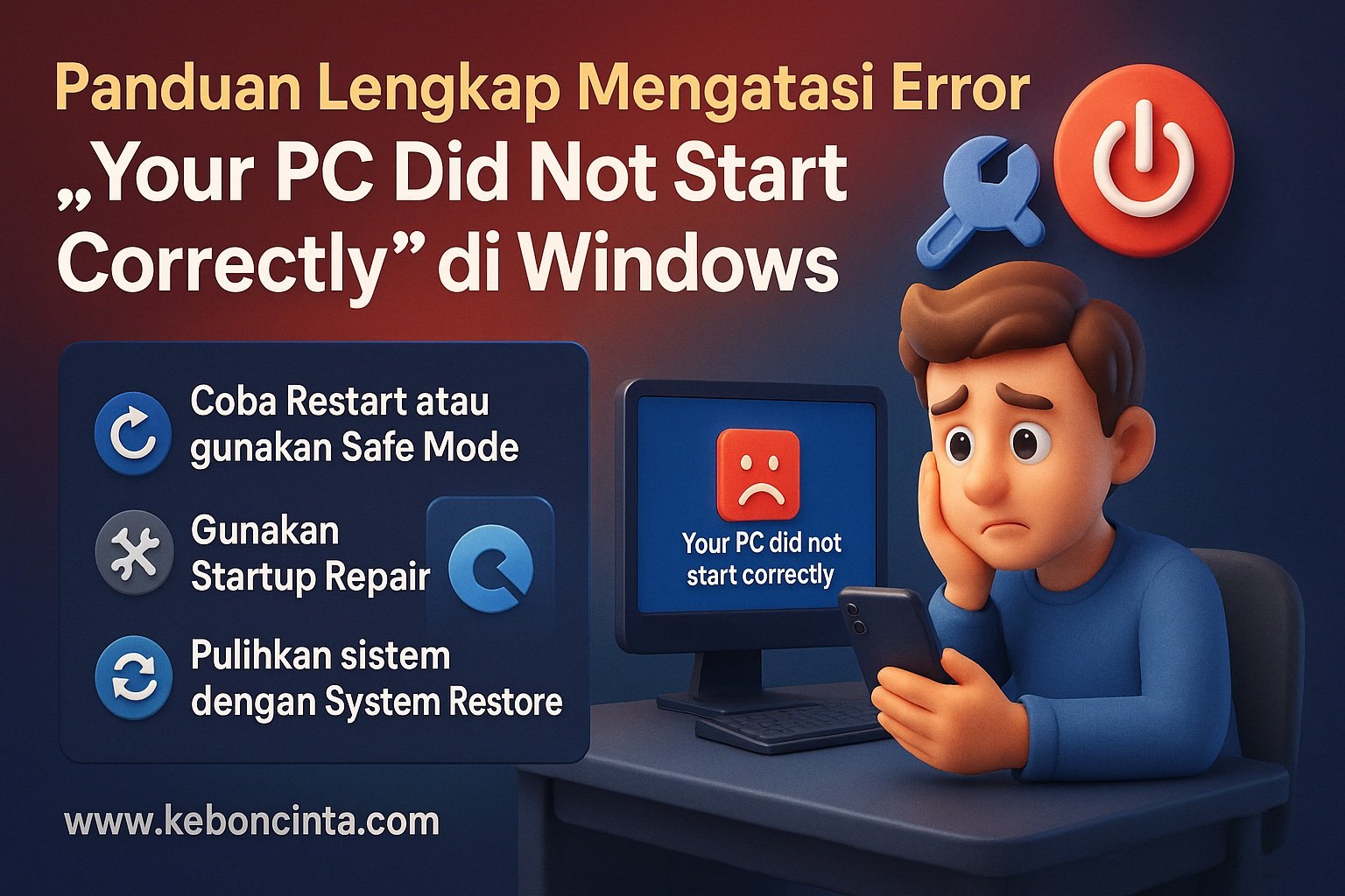 Panduan Lengkap Mengatasi Error “Your PC Did Not Start Correctly” di Windows
