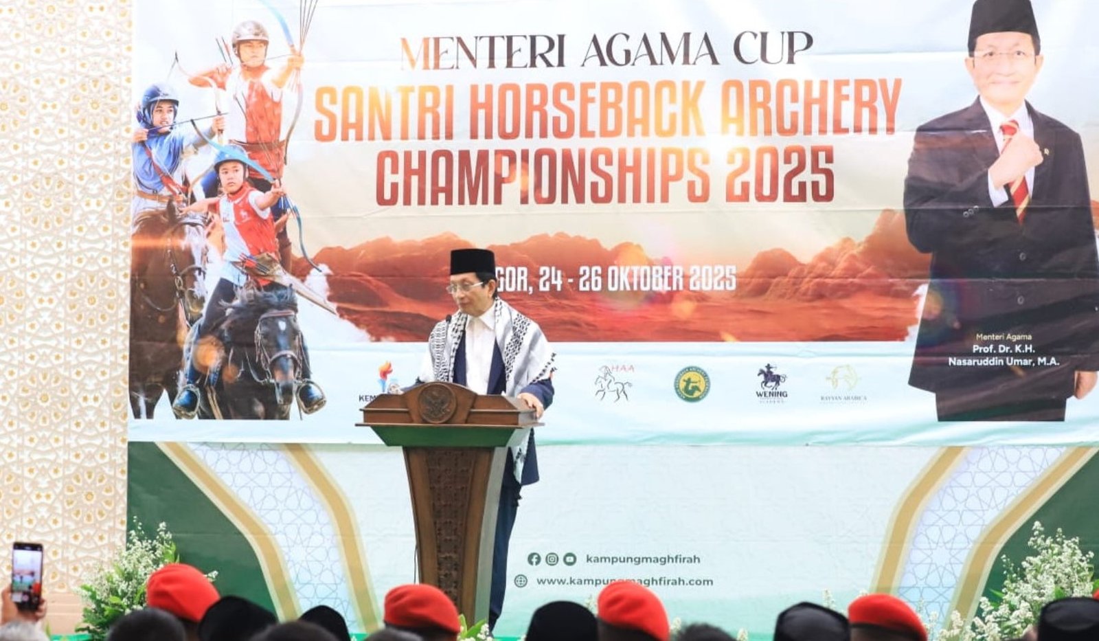 Menag Buka Santri Horseback Archery Championship 2025, Ajang Ketangkasan Berkuda bagi Santri Indonesia