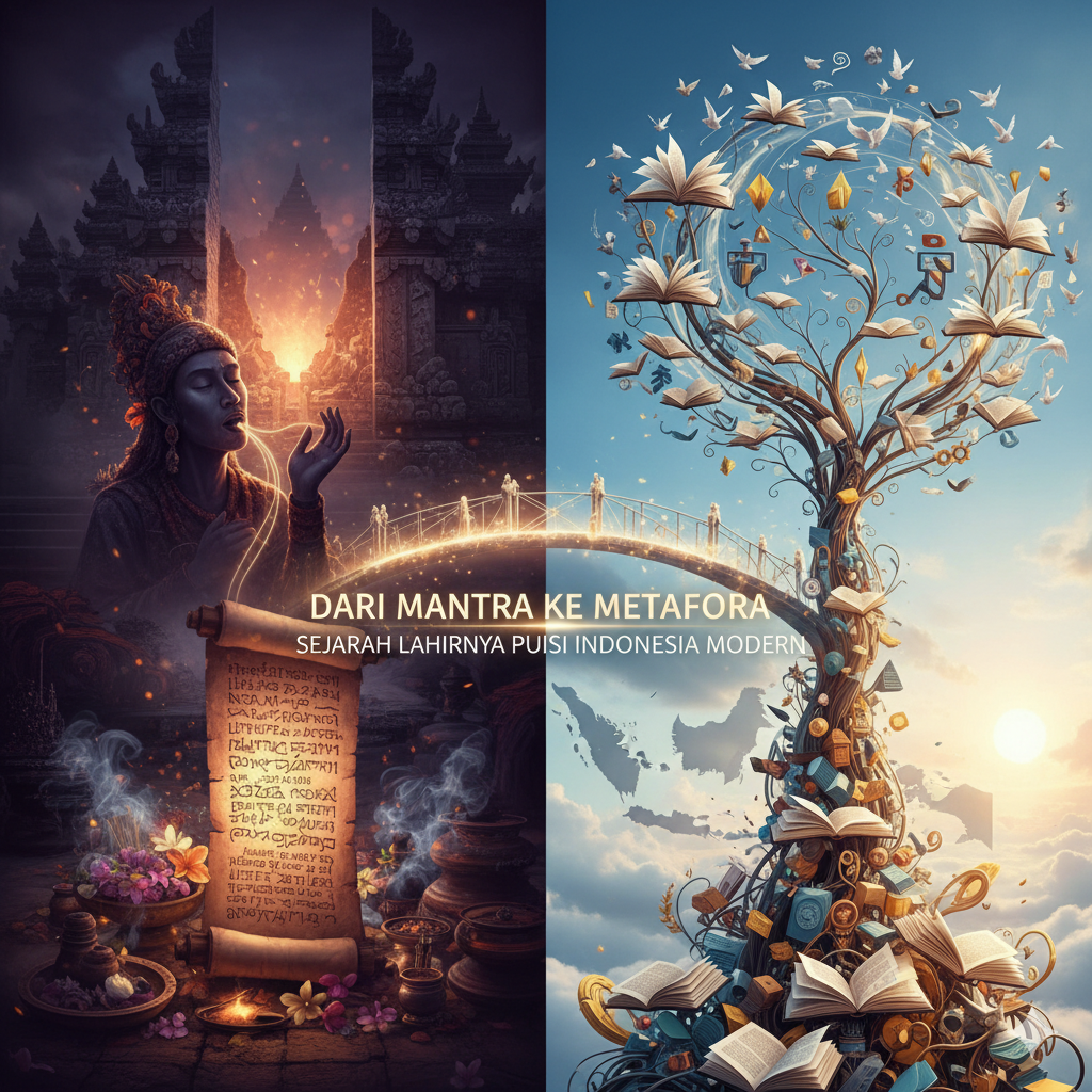 Dari Mantra ke Metafora: Sejarah Lahirnya Puisi Indonesia Modern