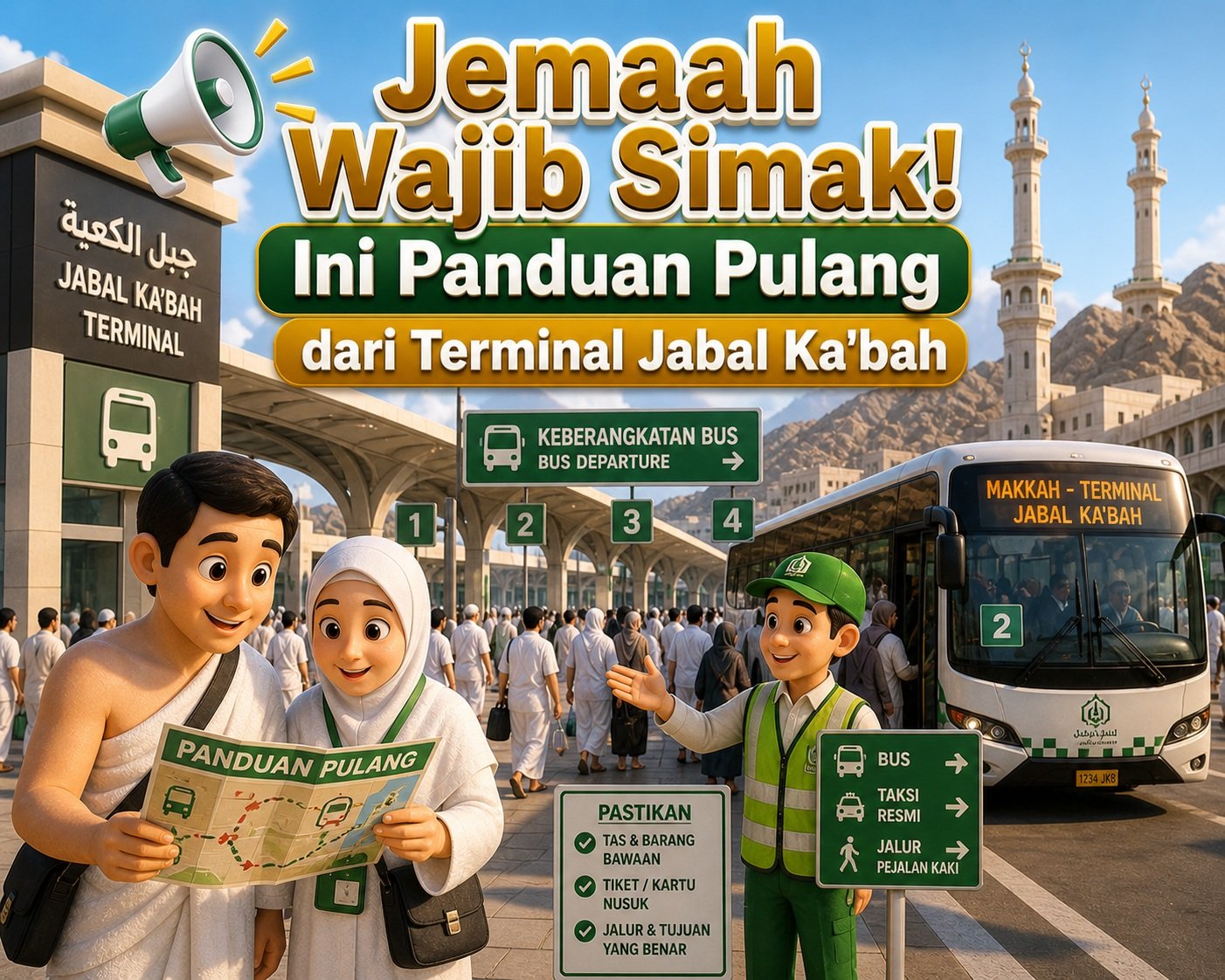 Jemaah Wajib Simak! Ini Panduan Pulang dari Terminal Jabal Ka'bah