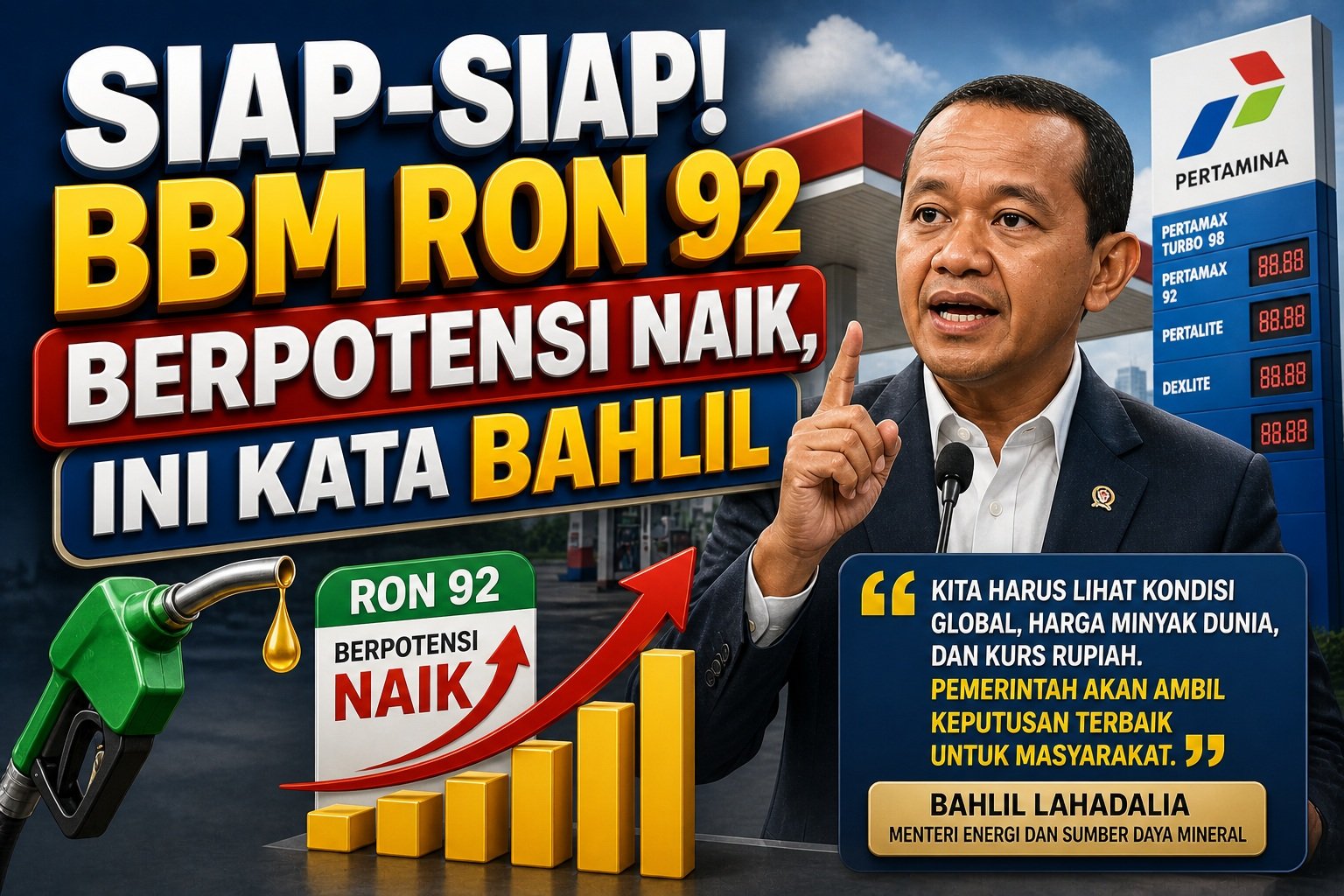 Siap-Siap! BBM RON 92 Berpotensi Naik, Ini Kata Bahlil