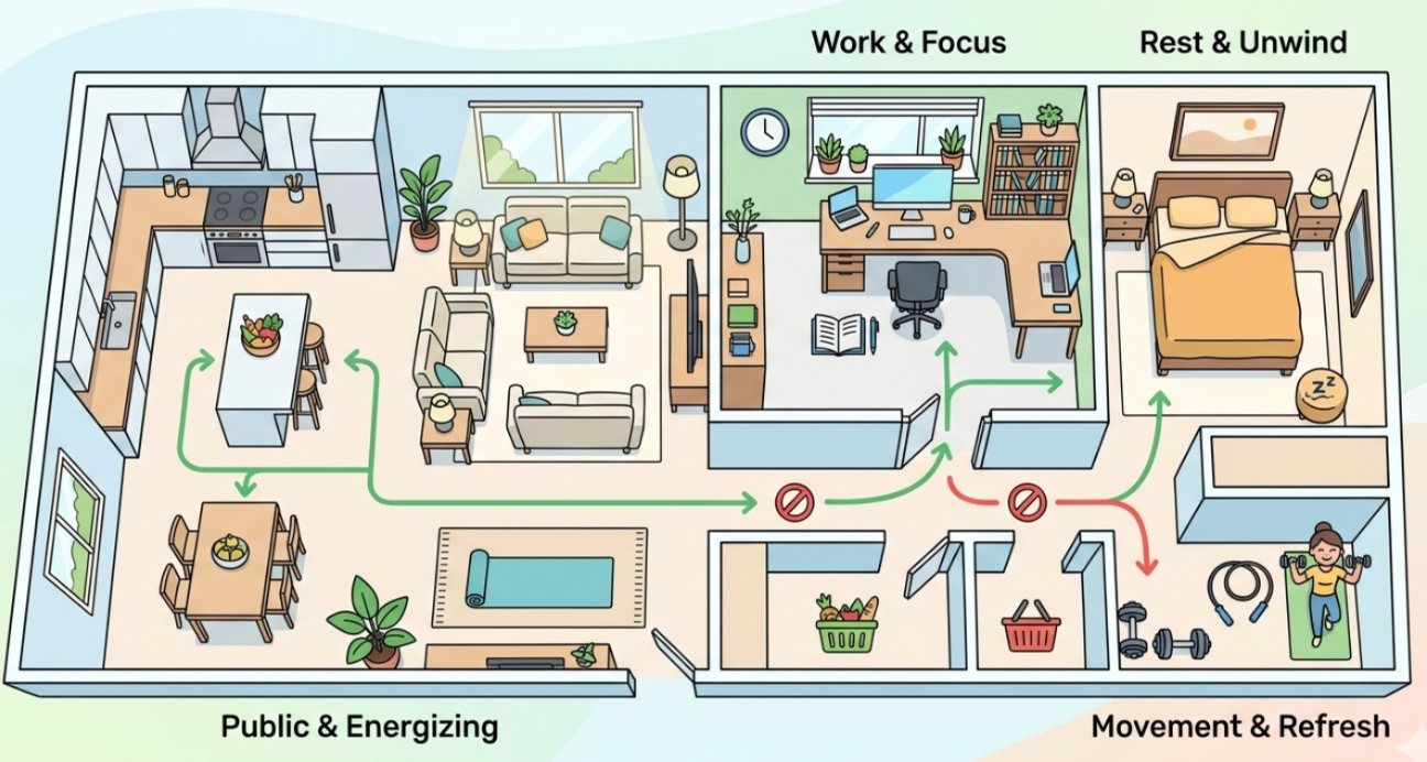 The Architecture of Habits: Cara Menyusun Tata Letak Rumah untuk Memaksa Diri Lebih Produktif