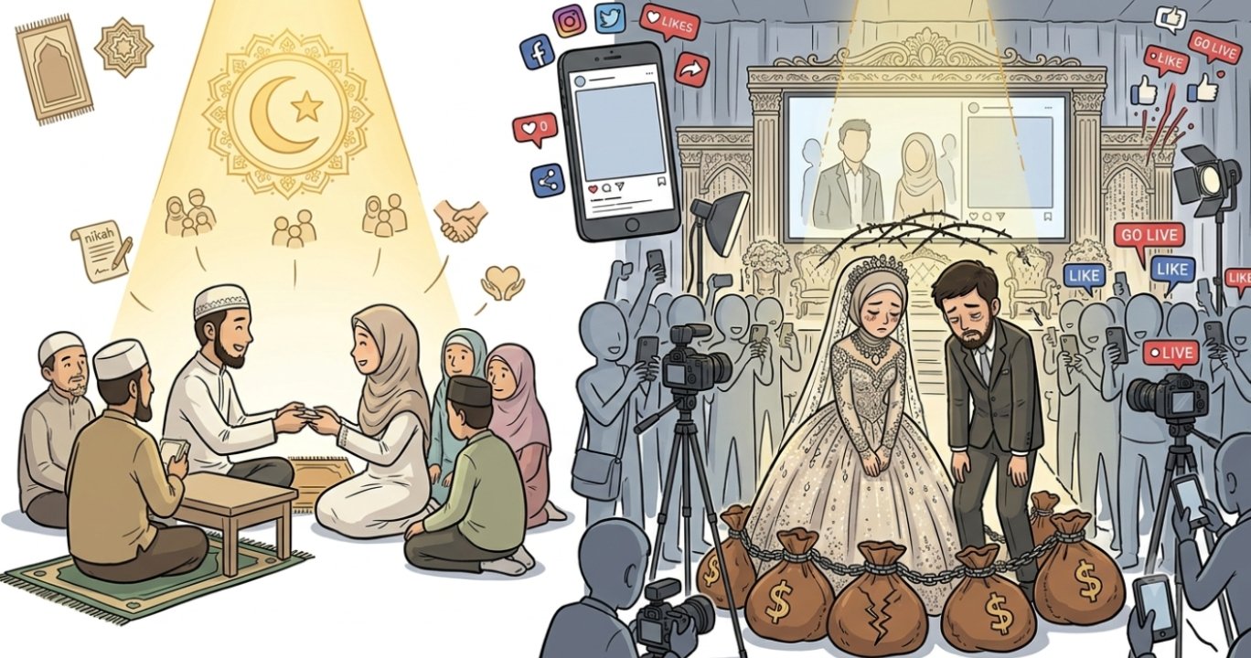 Ketika Sunnah Dipersulit oleh Gengsi: Menakar Ulang Esensi Pernikahan Islami yang Mulai Terjebak Standar Kemewahan Media Sosial