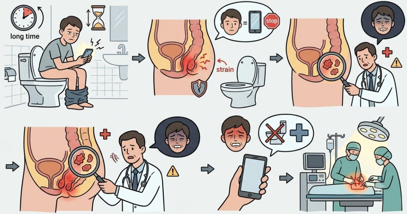 Bawa Hp Ke Toilet? Alasan Medis Kenapa Nongkrong Terlalu Lama di Kloset Bisa Berujung Meja Operasi