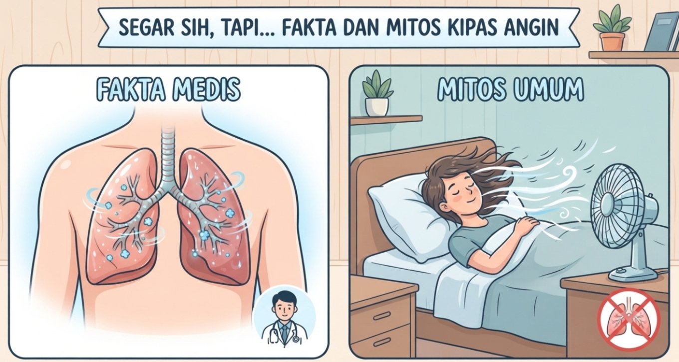 Segar Sih, Tapi Bikin Paru-Paru Basah? Mitos dan Fakta Medis di Balik Kebiasaan Tidur 'Ditembak' Kipas Angin Semalaman