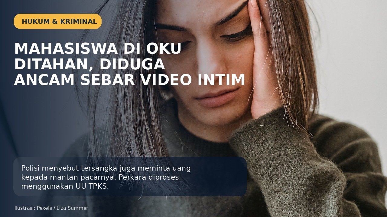 Mahasiswa di OKU Ditahan, Diduga Peras dan Ancam Sebar Video Intim Mantan Pacar