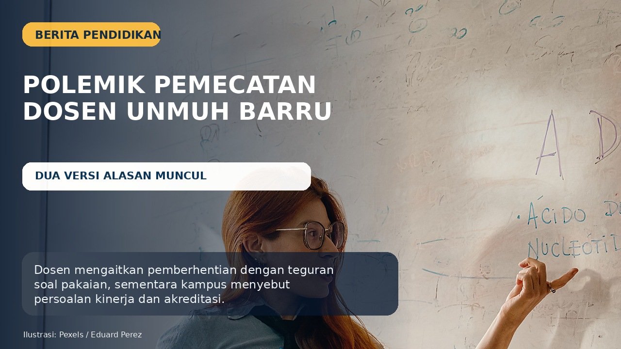 Polemik Pemberhentian Dosen Unmuh Barru, Teguran Pakaian atau Masalah Akreditasi?