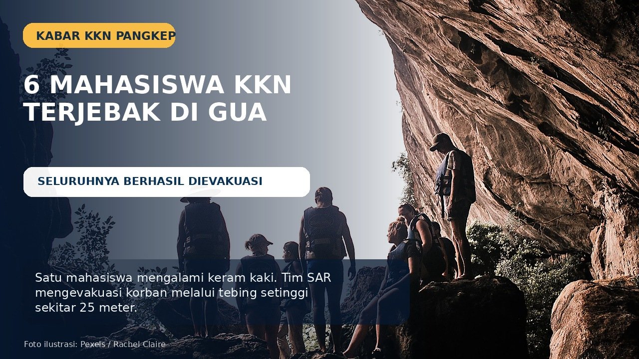 6 Mahasiswa KKN Unhas Terjebak di Gua Kalibbong Alloa Pangkep, Seluruhnya Selamat