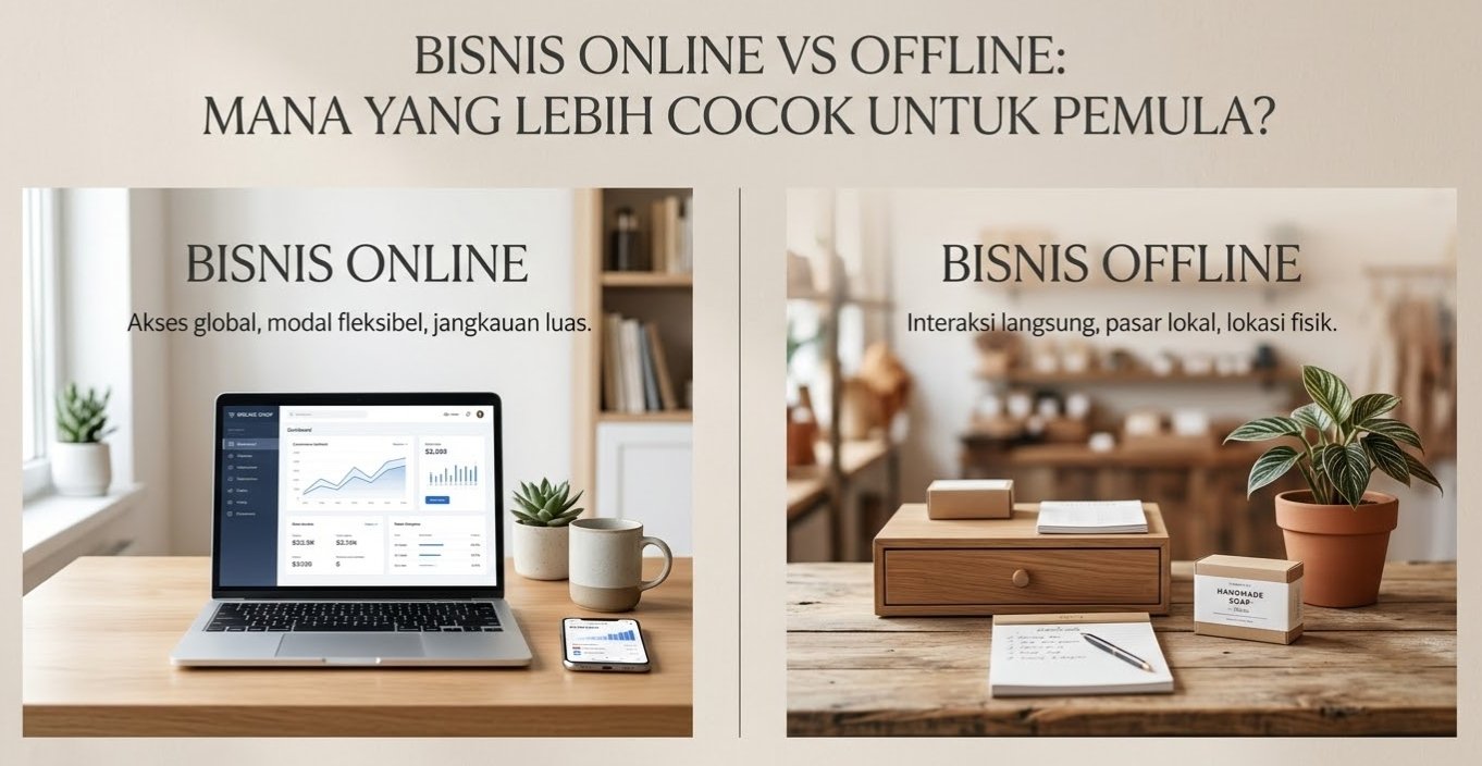 Bisnis Online vs Offline: Mana yang Lebih Cocok untuk Pemula?