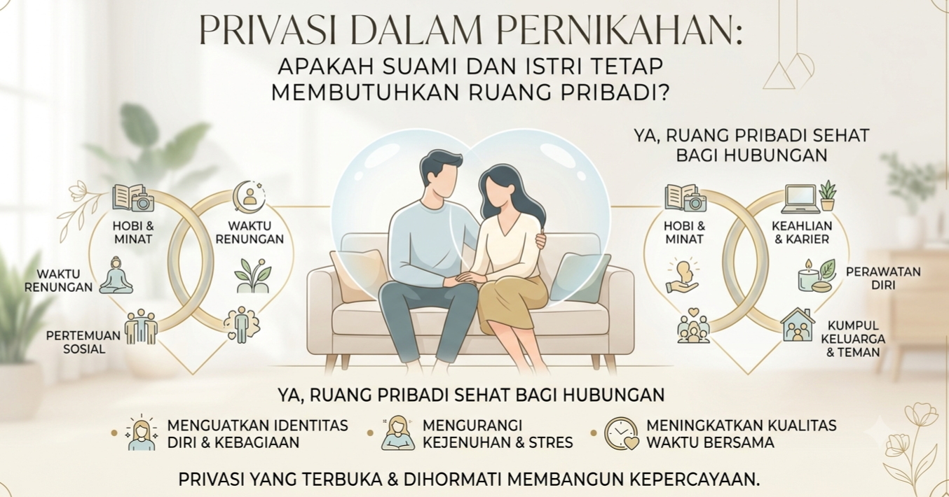 Privasi dalam Pernikahan: Apakah Suami dan Istri Tetap Membutuhkan Ruang Pribadi?
