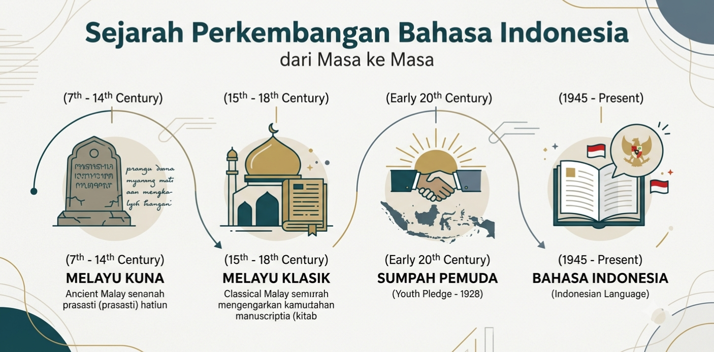 Sejarah Perkembangan Bahasa Indonesia dari Masa ke Masa