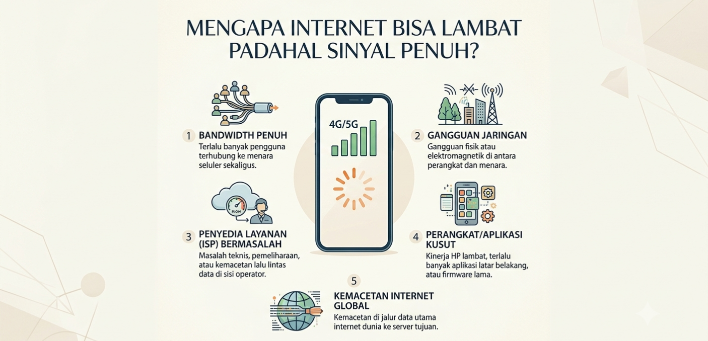 Mengapa Internet Bisa Lambat Padahal Sinyal Penuh?