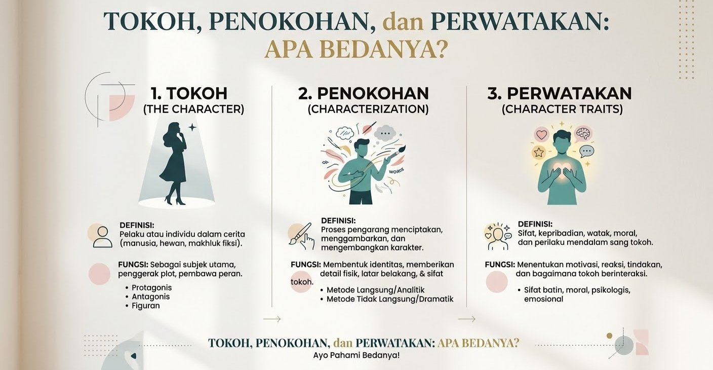 Tokoh, Penokohan, dan Perwatakan: Apa Bedanya?