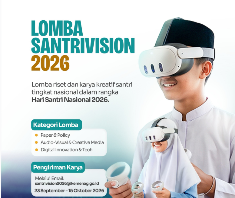 Santrivision 2026 Resmi Dibuka! Santri Bisa Raih Hadiah Puluhan Juta, Ini 3 Kategori dan Cara Daftarnya