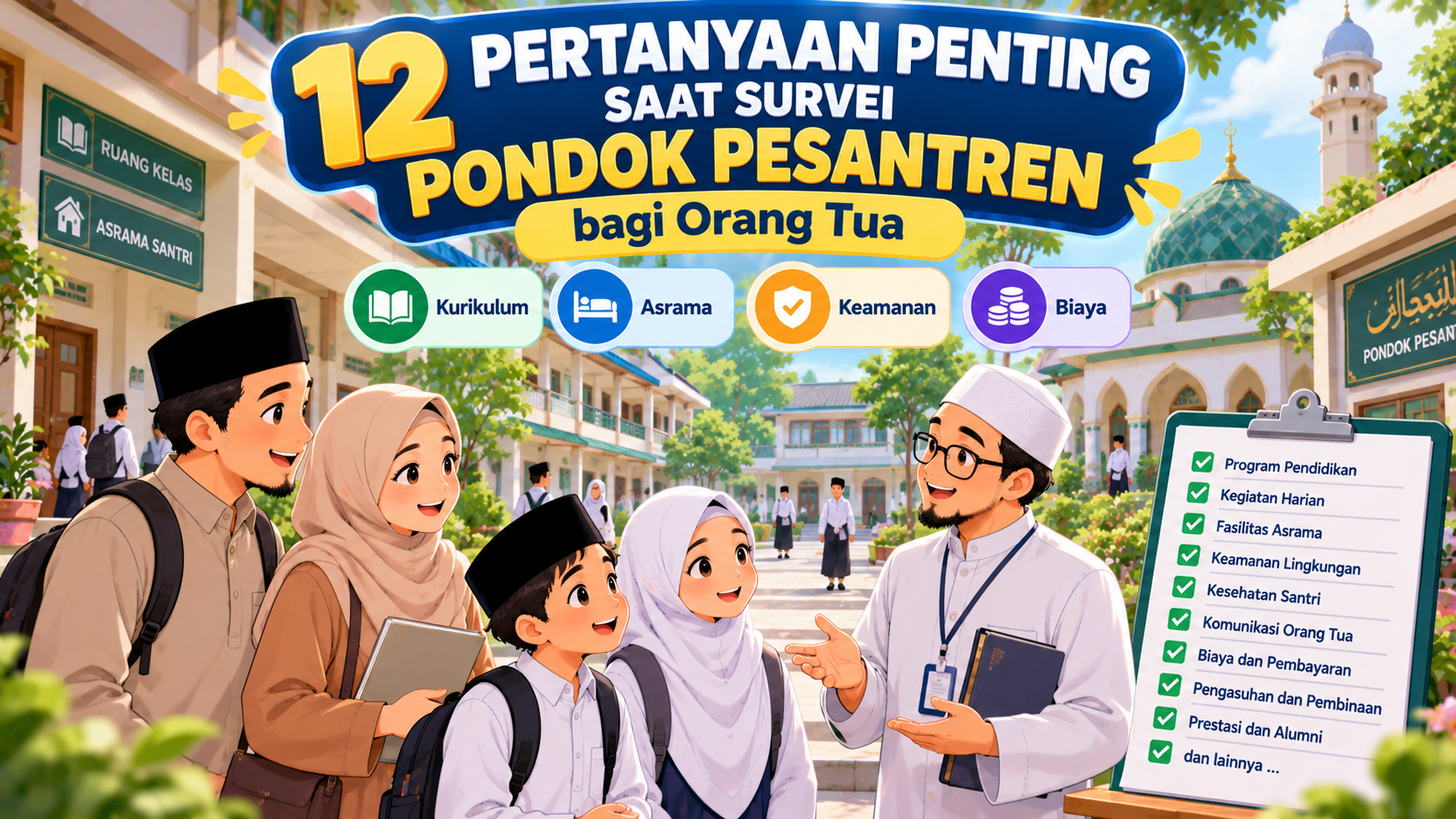 12 Pertanyaan Penting yang Perlu Diajukan Orang Tua Saat Survei Pondok Pesantren