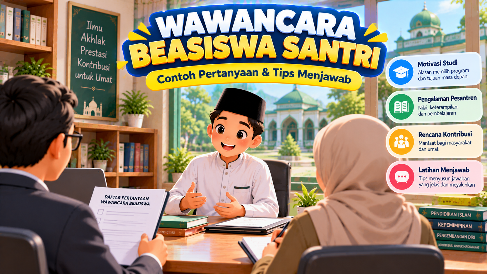 Contoh Pertanyaan Wawancara Beasiswa untuk Santri dan Lulusan Madrasah