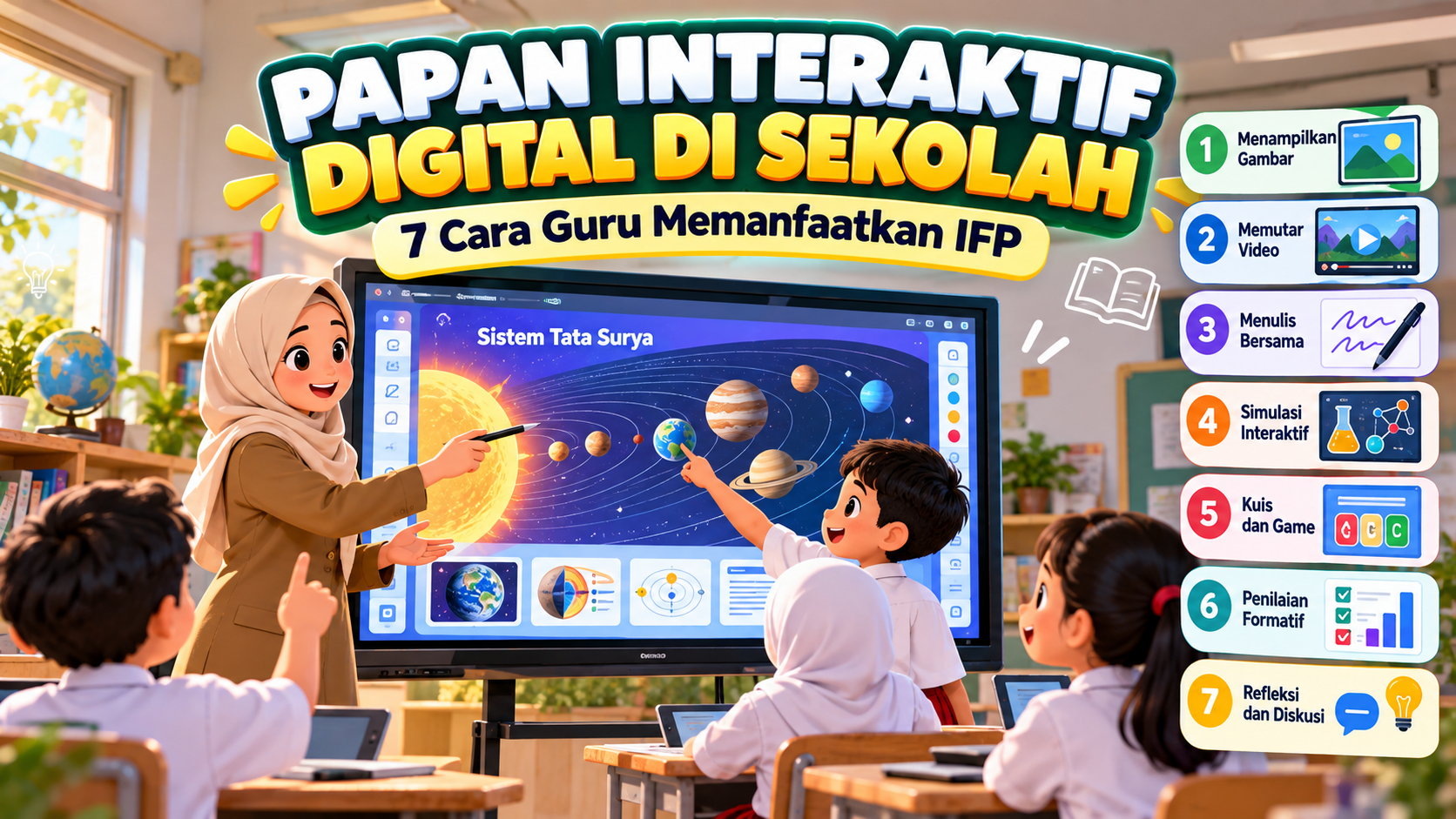 Papan Interaktif Digital di Sekolah: 7 Cara Guru Memanfaatkan IFP untuk Pembelajaran