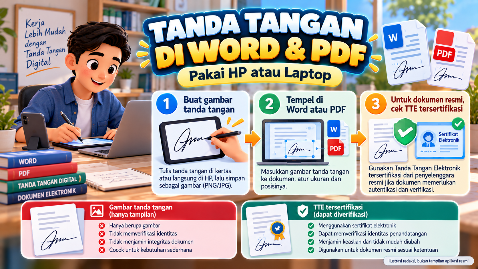Cara Membuat Tanda Tangan Digital di Word dan PDF Menggunakan HP atau Laptop