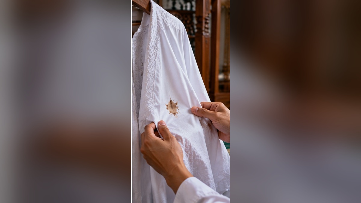 Hukum Sholat Menggunakan Pakaian yang Terkena Najis tanpa Disadari