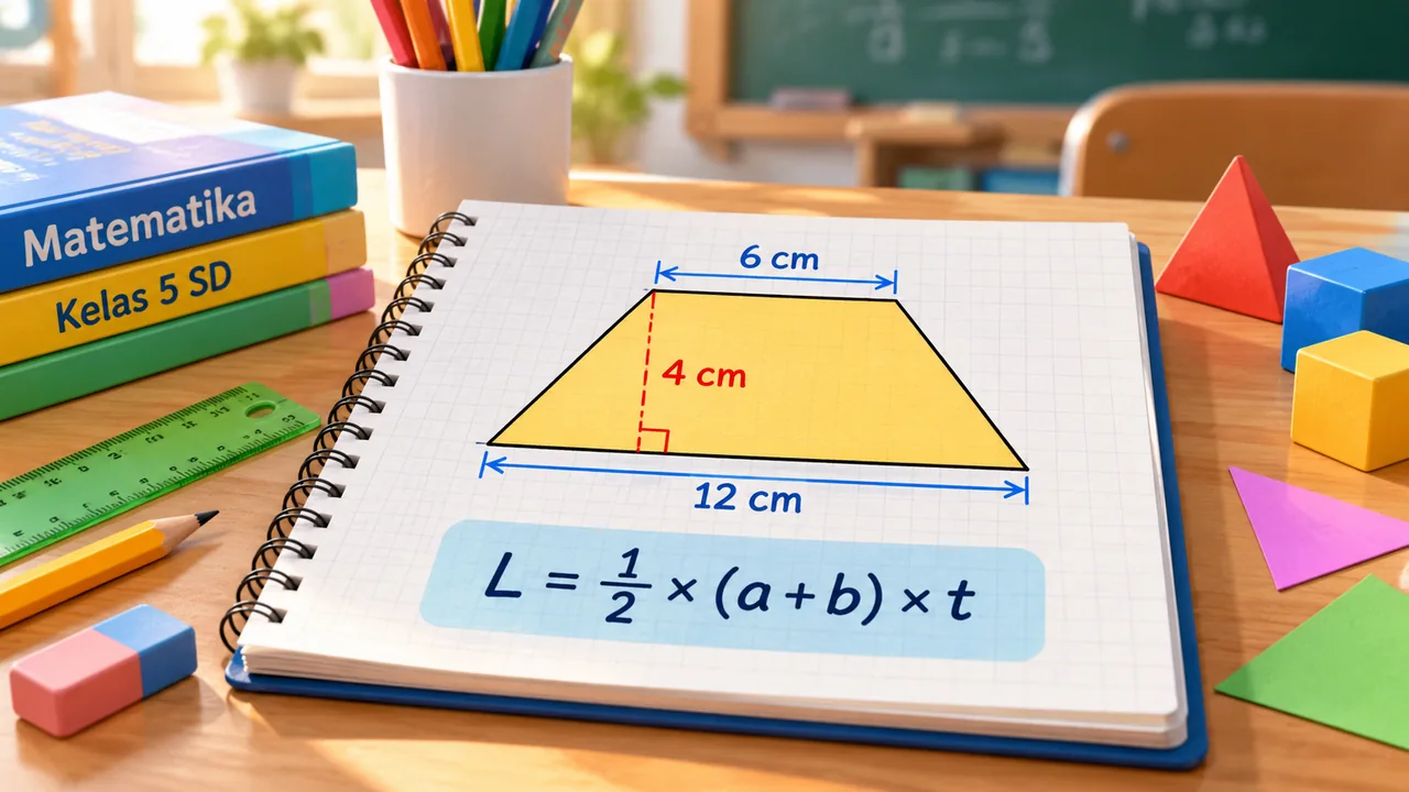 Cara Menghitung Luas Trapesium: Rumus, Contoh Soal, dan Pembahasan untuk Kelas 5 SD