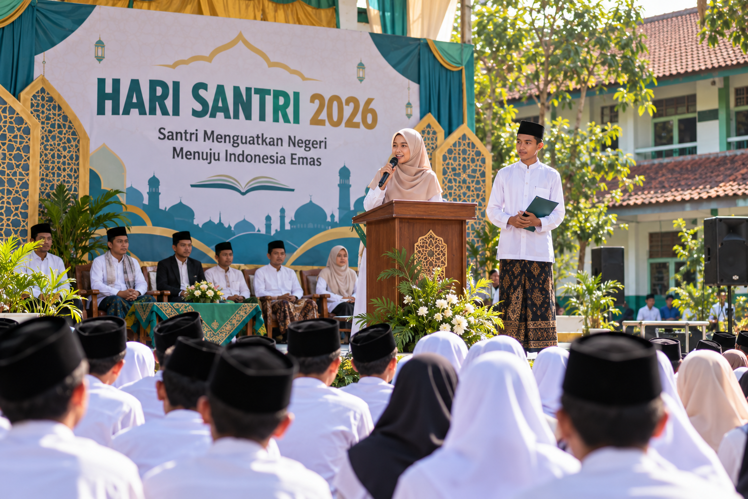 Teks MC dan Sambutan Ketua Panitia Hari Santri 2026 untuk Sekolah dan Pesantren, Lengkap dari Pembukaan hingga Penutupan