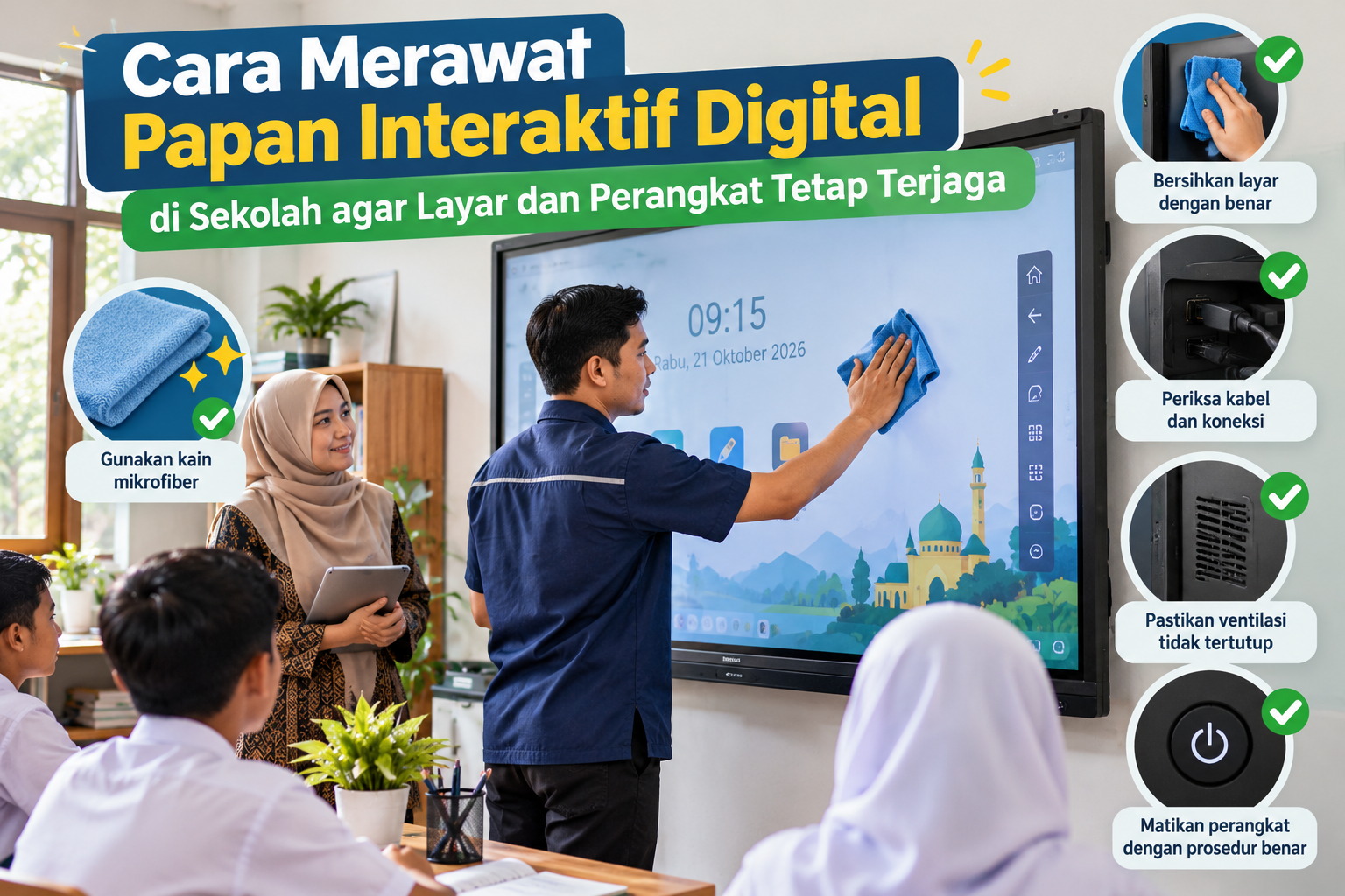 Cara Merawat Papan Interaktif Digital di Sekolah agar Layar dan Perangkat Tetap Terjaga