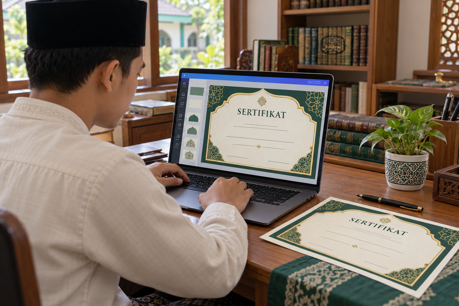 Cara Membuat Sertifikat Lomba Hari Santri di Canva, Lengkap dengan Contoh Teksnya