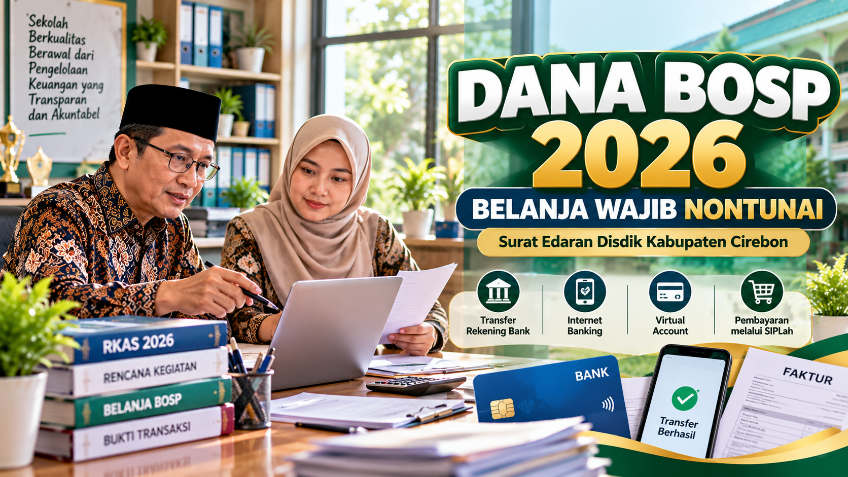 Disdik Kabupaten Cirebon Wajibkan Belanja BOSP 2026 Nontunai, Ini Ketentuannya