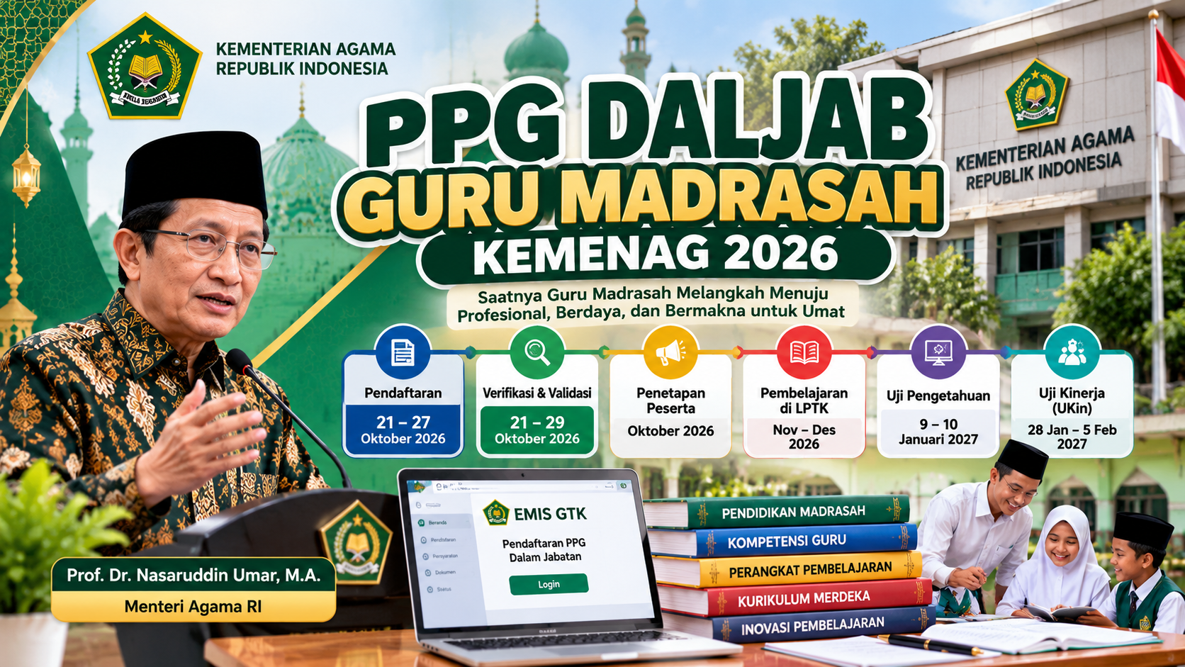 Pendaftaran PPG Madrasah Ditutup 27 Oktober 2026, Periksa Kelengkapan Ini sebelum Mengirim