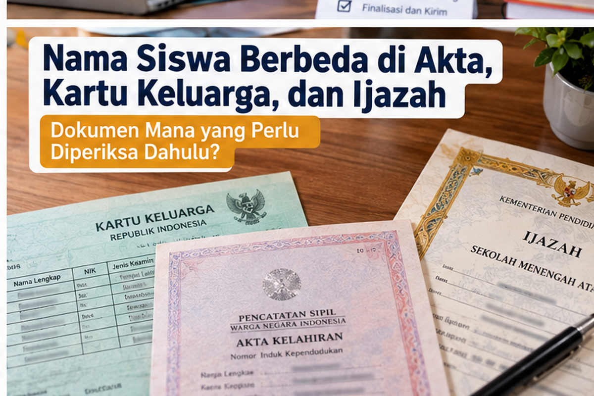 Nama Siswa Berbeda di Akta, Kartu Keluarga, dan Ijazah: Dokumen Mana yang Perlu Diperiksa Dahulu?