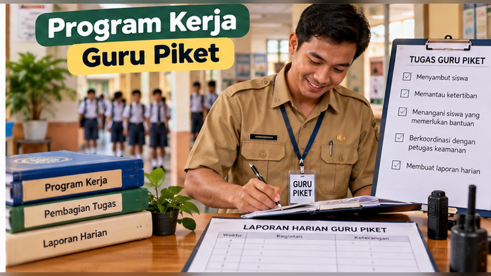 Contoh Program Kerja Guru Piket, Lengkap dengan Pembagian Tugas dan Format Laporan Harian
