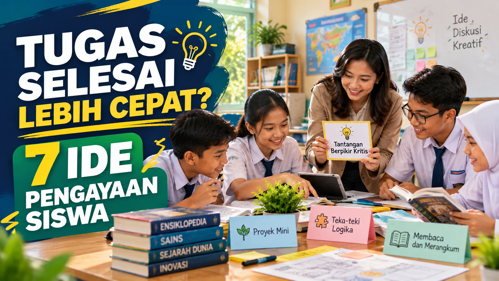 Siswa Terlalu Cepat Menyelesaikan Tugas? Ini 7 Kegiatan Pengayaan yang Bisa Dilakukan Guru