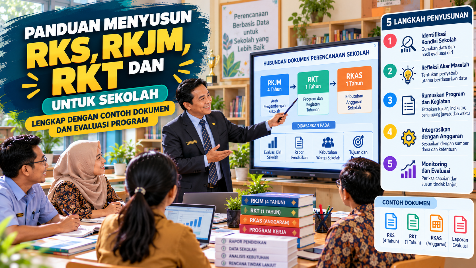 Panduan Menyusun RKS, RKJM, dan RKT Sekolah, Lengkap dengan Contoh Format dan Evaluasi Program