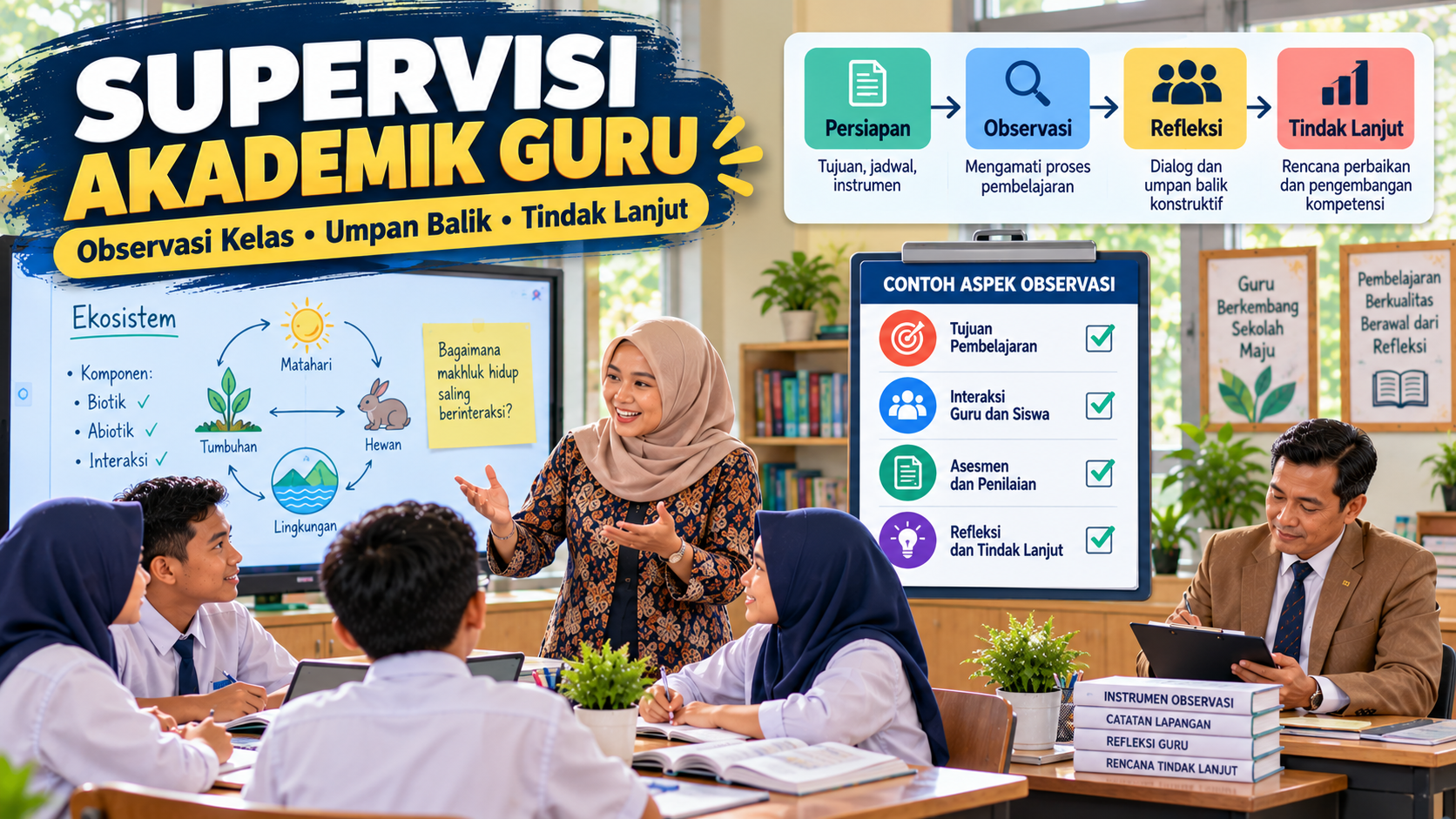 Cara Melaksanakan Supervisi Akademik Guru, Lengkap dengan Instrumen Observasi dan Tindak Lanjut