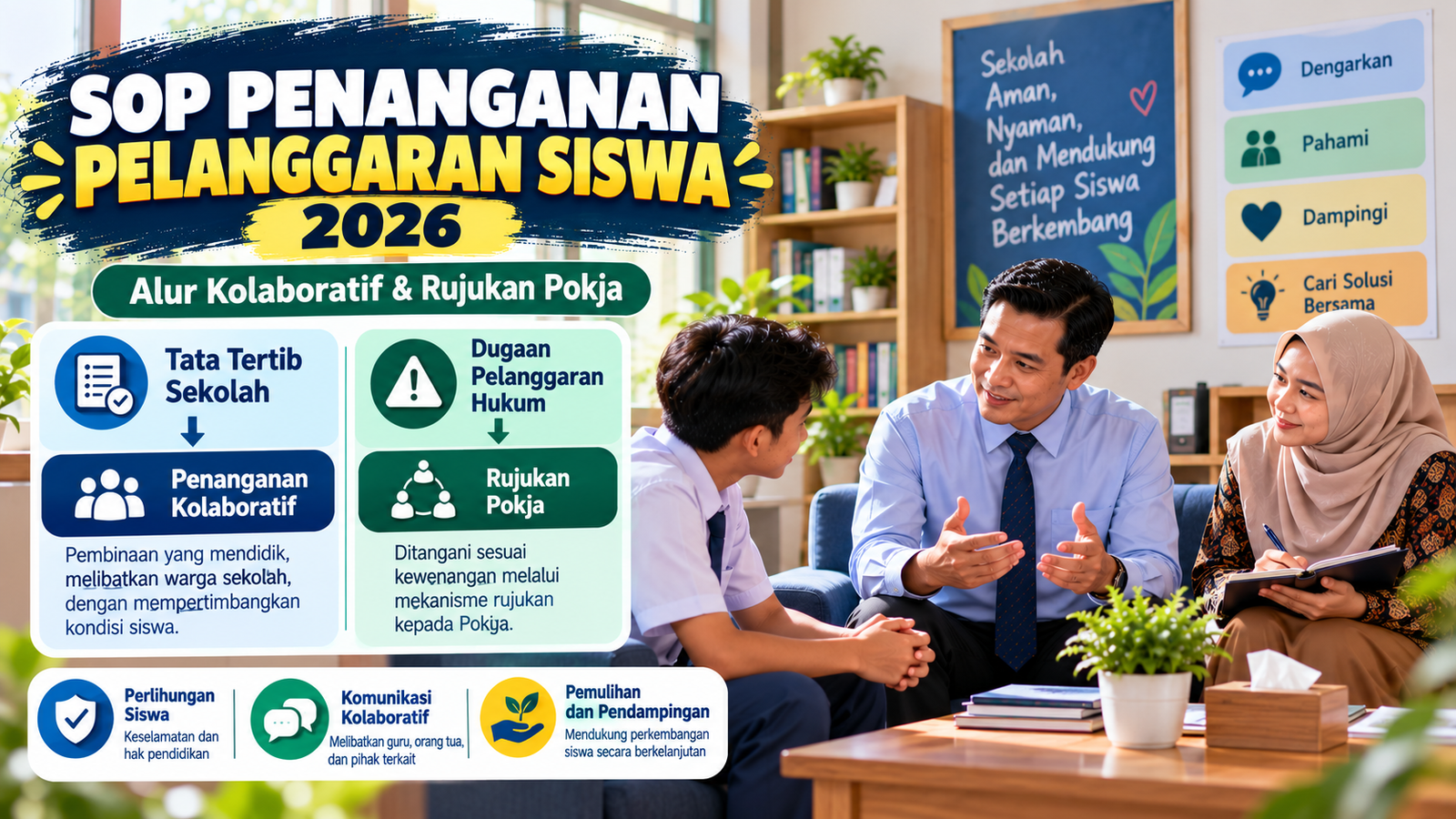 SOP Penanganan Pelanggaran Siswa 2026: Alur Kolaboratif, Rujukan Pokja, dan Contoh Formulir