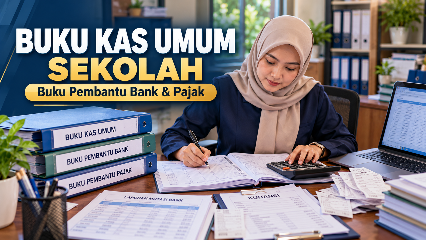 Cara Membuat Buku Kas Umum Sekolah, Buku Pembantu Bank, dan Buku Pembantu Pajak, Lengkap dengan Contoh Format
