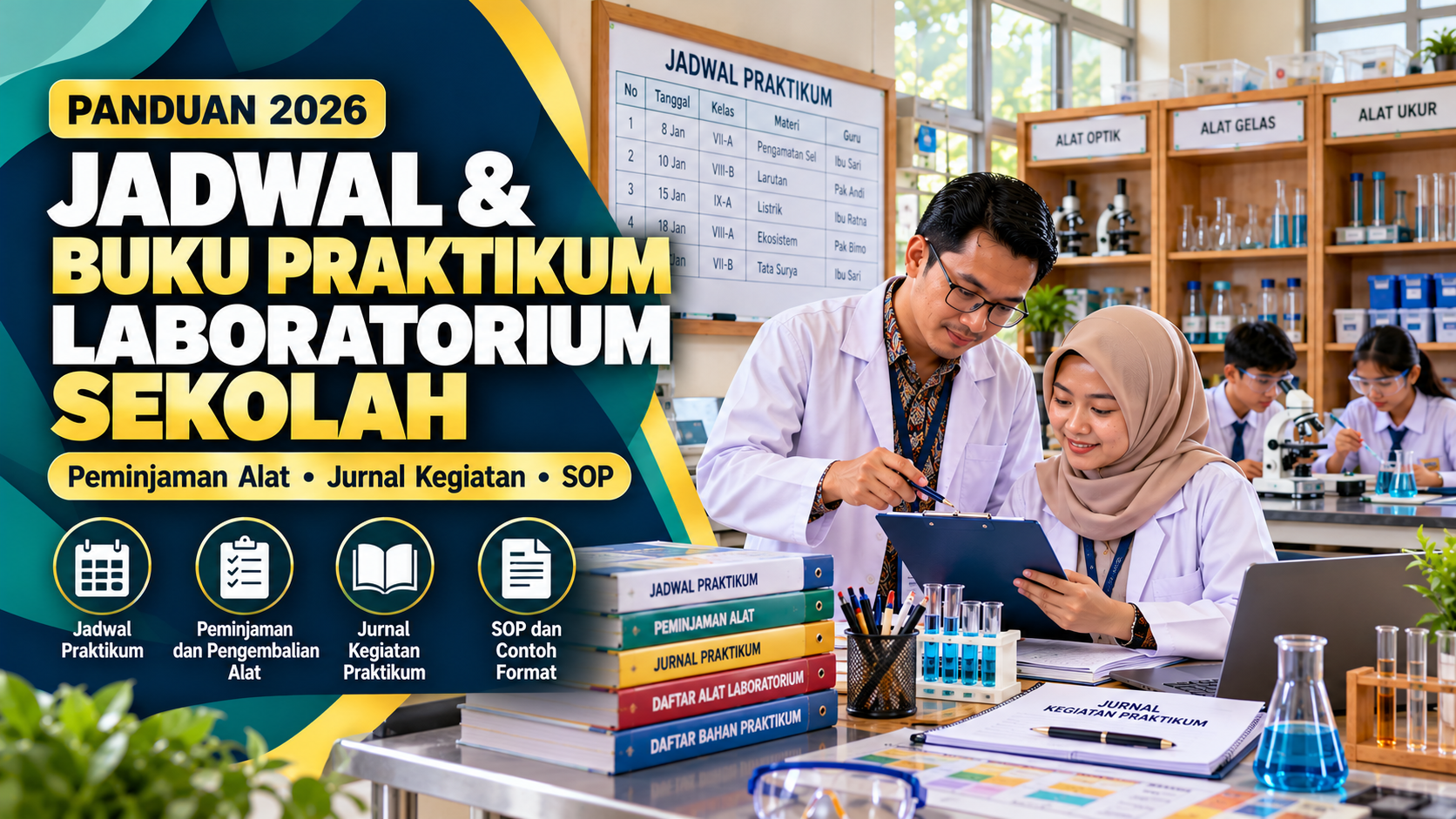 Panduan Jadwal dan Buku Praktikum Laboratorium Sekolah 2026: Peminjaman Alat, Jurnal Kegiatan, dan Contoh Format