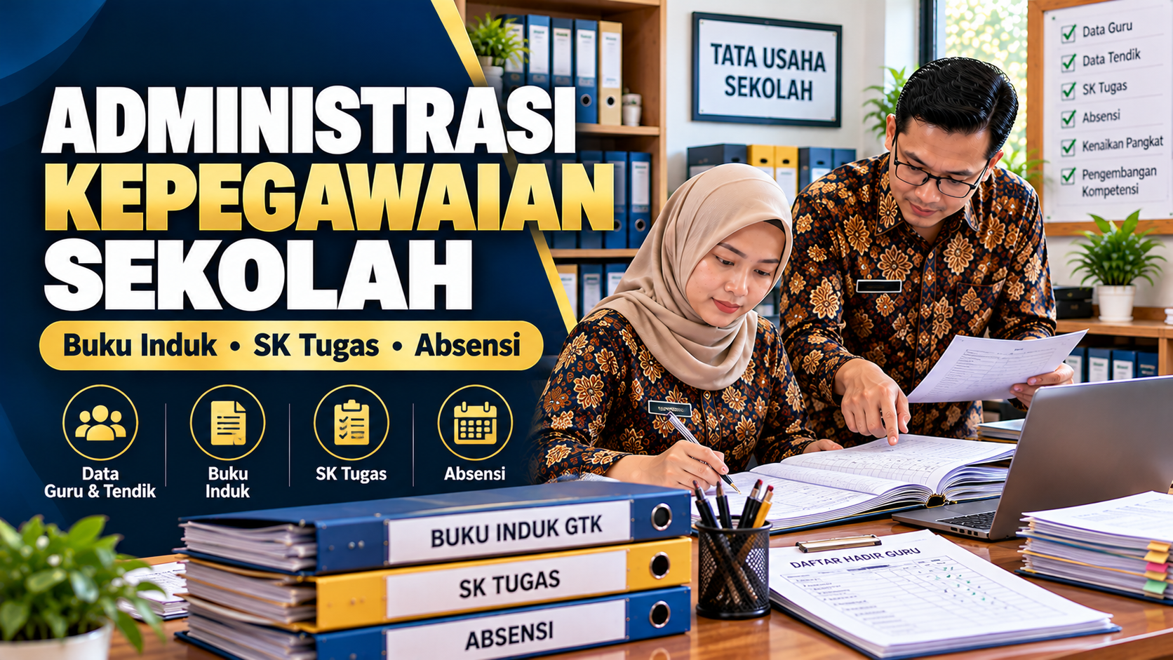 Panduan Administrasi Kepegawaian Sekolah 2026: Buku Induk Guru dan Tendik, SK Tugas, Absensi, dan Contoh Format