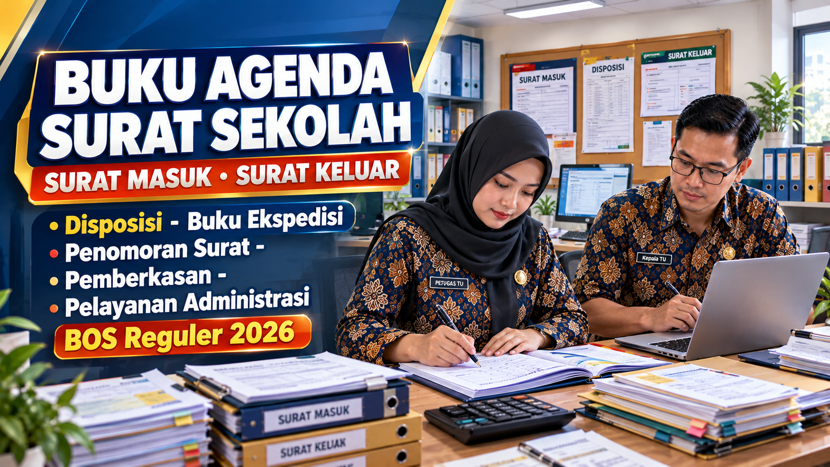 Panduan Buku Agenda Surat Masuk dan Keluar Sekolah 2026: Penomoran, Disposisi, dan Contoh Format