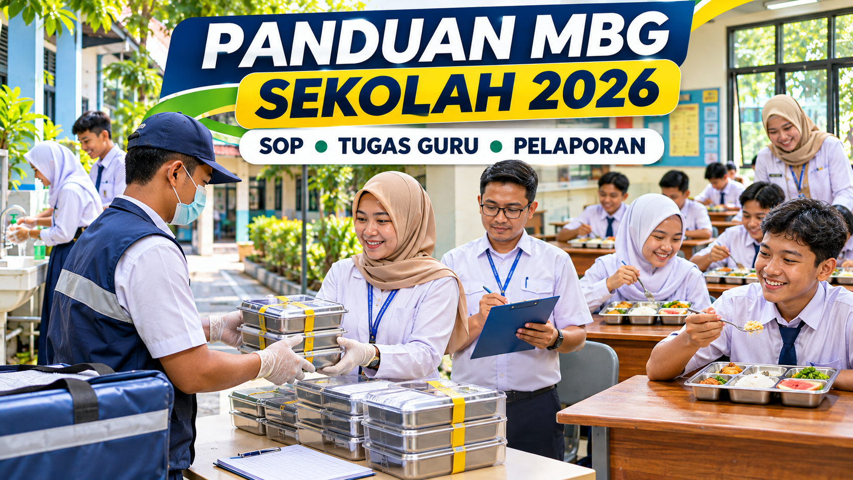 Panduan Resmi MBG di Sekolah 2026 Revisi 1: Tugas Guru, SOP Pembagian Makanan, dan Contoh Laporan